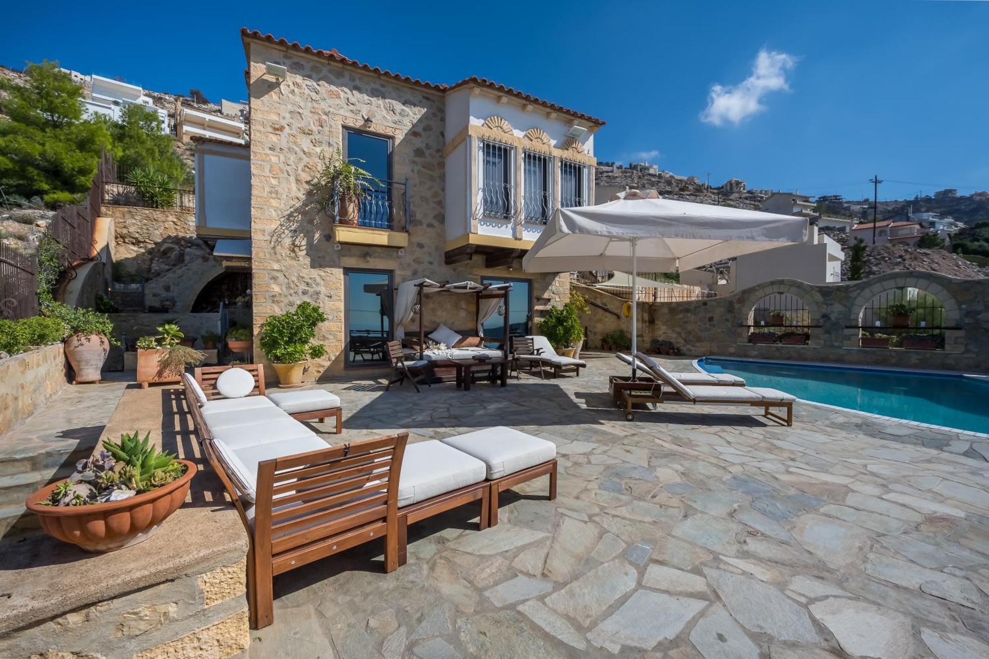Four Seasons Stonework Castle Villa Lagonisi Dış mekan fotoğraf