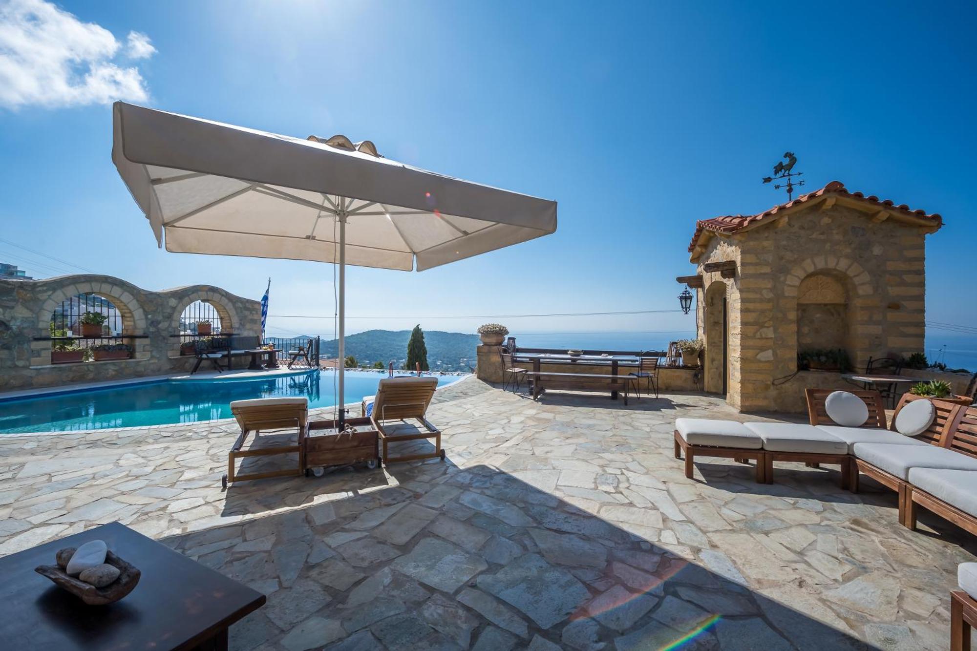 Four Seasons Stonework Castle Villa Lagonisi Dış mekan fotoğraf