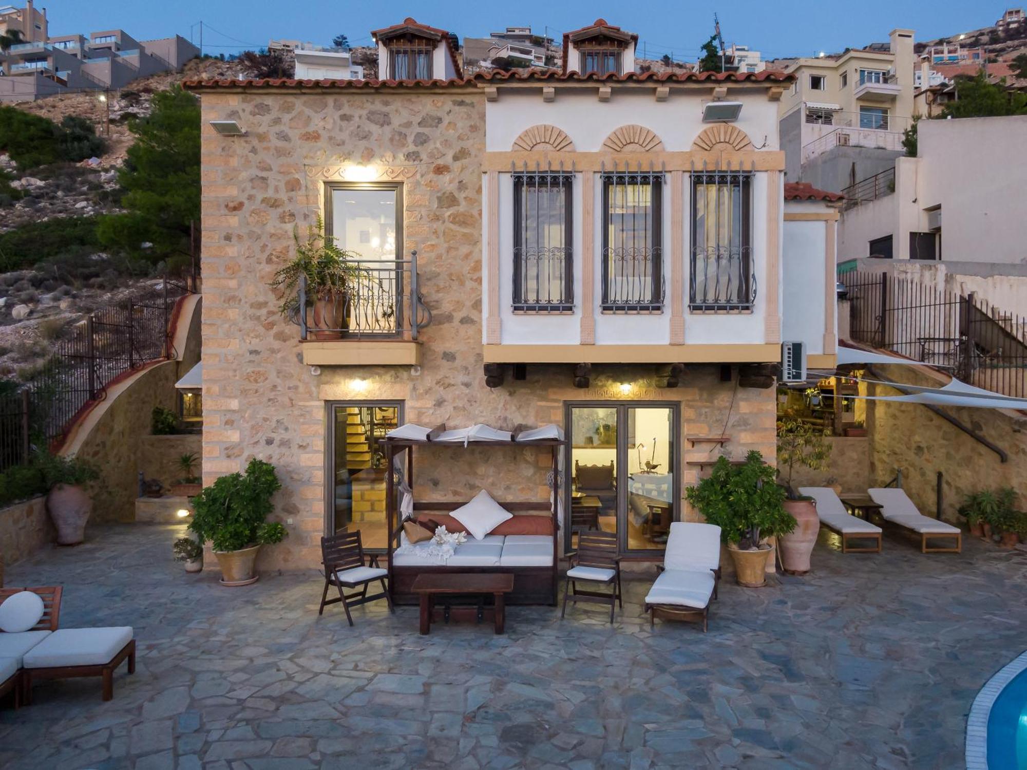 Four Seasons Stonework Castle Villa Lagonisi Dış mekan fotoğraf